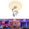 LZQ Deckenlampe LED Deckenleuchte Dimmbar mit Bluetooth Lautsprecher und APP-Steuerung, 48W RGB Sternenhimmel Flach Deckenbeleuchtung mit Fernbedienung für Schlafzimmer Kinderzimmer Wohnzimmer