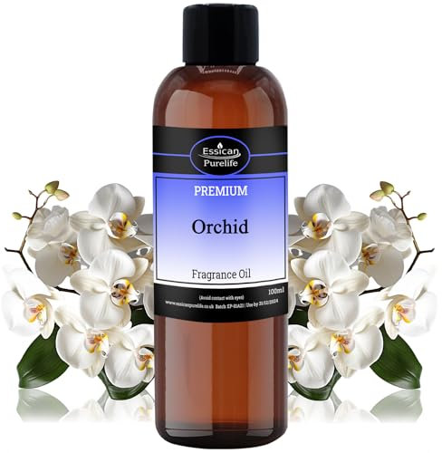 Orchid Fragrance Oils for Diffuser 100ml, Perfect for Candle Making, Soaps, Bath Bombs, Slime, Wax Melt, Aromatherapy, Home Fragrance & Oils for Oil Burners - Aroma Oil for Hair & Skin Care UK Made
