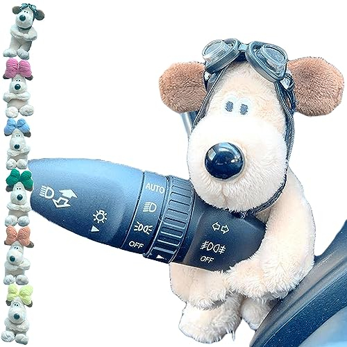DUOPAI Car Decoration Dog, Auto Dekoration Hund, Plüschhund Auto Dekoration, Plüsch Stofftier Hund Puppe Stofftier, Süßer Hund Auto Armaturenbrett Dekorationen, for Car Home Desk Decoration