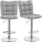 Yaheetech Juego de 2 Taburete de Bar Taburete de Altura Ajustable 92,5-113 cm Taburete Industrial Metal Silla de Cocina Tasburete Alto para Cocina Bar Comedor Gris Claro