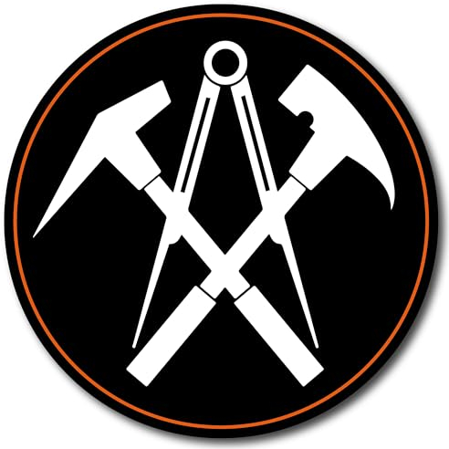 Dachdecker Zunft Aufkleber Symbol Sticker Zimmermann Digitaldruck laminiert Haus Beruf Zunft | Größe 9x9cm (M)