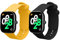 kwmobile Straps Compatible with Xiaomi Redmi Watch 4 / Watch 5 / Watch 5 eSIM Straps - 2x Replacement Silicone Watch Bands - Smartwatch or Fitness Tracker - Black/Yellow