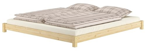 Erst-Holz®Flaches Doppelbett Massivholzbett Niedrigbett 180x200 Kiefer massiv V-60.51-18ohne Zubehör