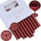 New Wine Red Wax Seal Sticks, Atobpp 10pcs Wax Sealing Sticks Glue Gun SealingWax Stick for WaxSeal Stamp, Letter WaxSealing for 0.43'' Glue GunWax SealingSticks (New Burgundy)
