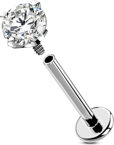 OUFER Body Piercing Titan Helix Ohrring Stud Piercing Schmuck intern Labret Monroe Lippenring Tragus 6/8/10/12 mm 16G Conch Piercing Bars