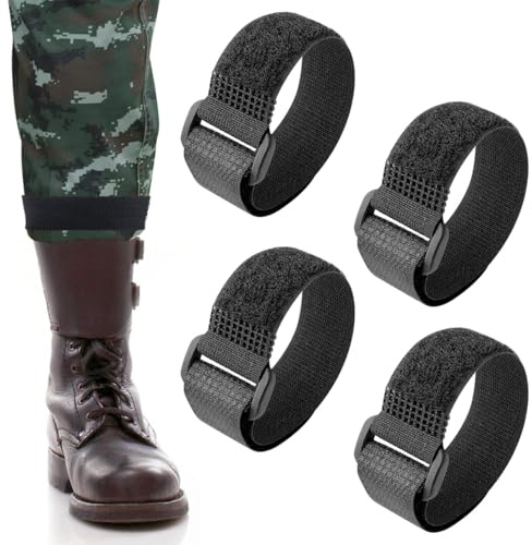 AFCJLTO Pack de 2 Clips Elásticos para Pantalones de Ciclismo, banda de alta elasticidad para pantalones de ciclismo,Bicicleta, Botas, Blusas y Seguridad para Senderismo y Camping