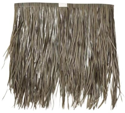 Fenteer Mexikanisches Strohdach Tiki Bar Gras 19,69 x 18,50 Dekorationen Mini Bar Dach Strohdach Entenboot Jalousie, Dunkelbraun