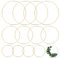 12 STK Metallringe zum Basteln 10cm 15cm 20cm, Runden DIY Drahtringe zum Basteln, Dekoringe zum Hängen, Gold Metall Deko Ringe für Traumfänger Ring Makramee Ring Handwerk Blumenkranz Floristik Ringe