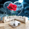 Fototapete Liebe Rosen Tapete Wandtapete Wanddeko Design 250x175 cm Mustertapete Wand Dekoration Wohnzimmer Schlafzimmer Büro Flur