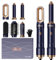 UKLISS Haarstyler 6 in 1, Warmluftbürste Set mit Rundbürstenföhn Airflow Lockenstab Automatisch Thermal Brush Föhn Rundbürste Airstyler für Haare Glätten, Trocknen, Volumen, Locken (Blau)