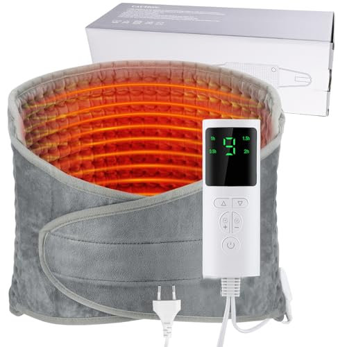 Heizkissen, Elektrisches Heizkissen zur Schmerzlinderung, Wärmekissen mit 9 Temperaturstufenund und 4 Zeiteinstellungen, Schnelles Erhitzen für Rücken Lende Bauch, Muttertagsgeschenk