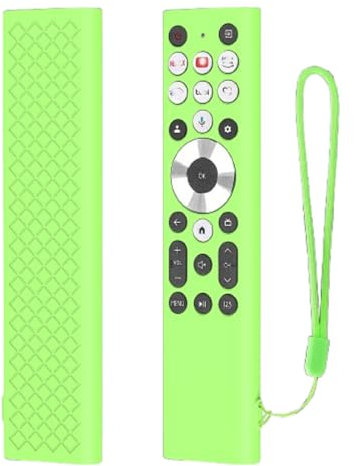 Custodia Protettiva per Telecomando per Hisense Classe A7 U8 Serie LCD 4K, Copertura Protettiva in Silicone Antiscivolo per 100U88N 85U88N 75U88N 65U88N 65A7N 75A7N e più Controllo TV (Verde luminoso)