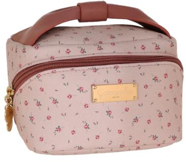 Camomilla Milano Beauty Case Donna, Beauty Bag, Collezione Petite Fleur, Misura S, Colore Rosa