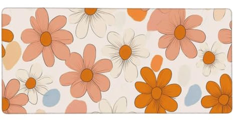 Tapis de bureau motif marguerite - Tapis de souris pour femme - 40 x 90 cm