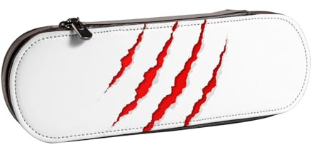 XLEWSIEU Claw Scratch Red Print Leder Federmäppchen Stilvolle & Funktionale Stifteetui Kosmetiktasche Kleingeldbox, Schwarz , Einheitsgröße, Schulranzen-Set