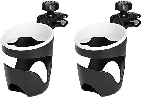 Agwuoetr Boat Rail Cup Holder Universal Drinks Holders 360 Degree Rotation Adjustable Clamp Boat Drink Holder,2Pcs