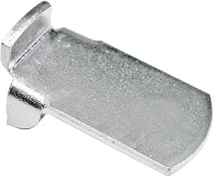 Bodenträger Tablarträger Stahl verzinkt | VARI | 16 Stück Regal-Bodenträger zum Einhängen | Fachbodenträger Schrank | Maße: 10 x 18 x 9 mm | Fachträger-Befestigung