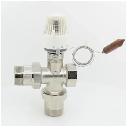 GXRQLHYZ 30-70 Grad Regulieren Fußbodenheizung Thermostatisches Heizkörperventil M30 * 1,5 Fernbedienung 3-Wege-Ventil DN15 DN20 DN35 DN32(DN32)