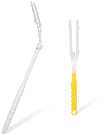 2Pcs Replacement Handles Compatible with Swiffer Duster Refill, Duster Extendable Handle, Adjustable Length Handles Only (Telescopic handle + short handle）