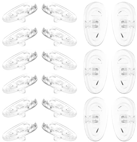 BAZEITFLOW 50 Paare Silikon Brillen-nasenpads Ersatz Weiche Transparente Air-chamber Nasenstützen für Brillen und Sonnenbrillen Komfortabel Hygienisch Rutschfest Langlebig Einfache Reinigung