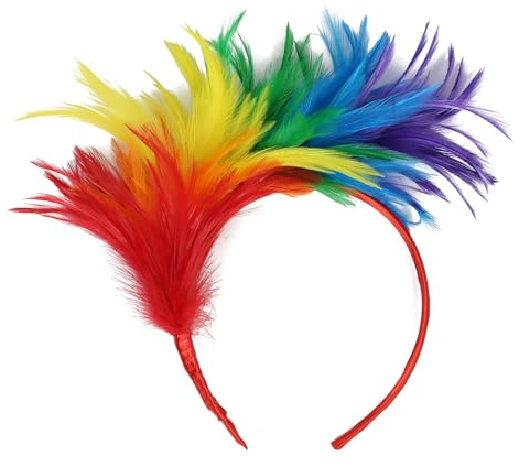 Voarge Serre-tête à plumes colorées pour femme et fille, carnaval, cosplay, accessoire de fête