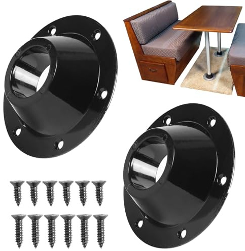 Rv Table Base Mount,2 Piece Aluminum Pedestal Leg Floor Stand - Rv Table Bracket - for Yacht Camper Trailer Van Marine Grill Pool Dining Counter