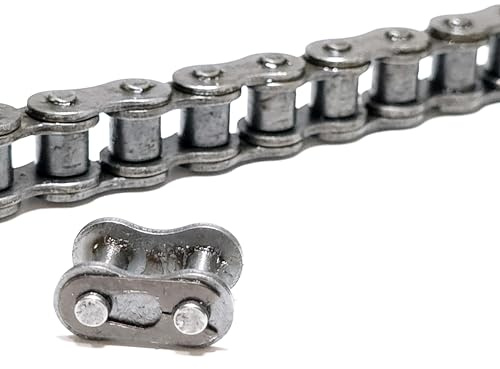 Rollenkette 08B-1 einfach 1/2 Zoll - 1 Meter - Ozdowski - Antriebskette für Kettenrad & Getriebe - Hochwertiger Stahl DIN ISO 606 (früher DIN 8187) - inkl. Verschlussglied