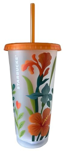 STARBUCKS Summer 2026 Floral Flowers Reusable 24oz 709ml Venti Eco-Friendly Reusbable Cold Cup
