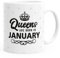 MoonWorks Queens Are Born in January Kaffee-Tasse weiß Unisize