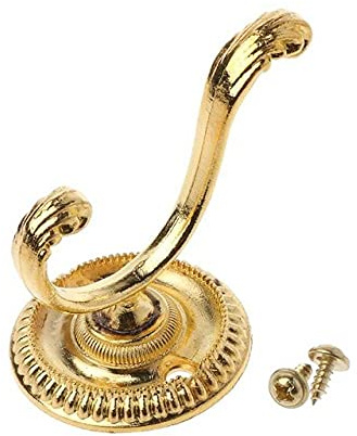 Appendini per porta a parete con appendiabiti, appendiabiti, appendiabiti, appendiabiti, doppio gancio, color oro