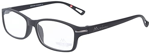 Kunststoff-Lesebrille MR76 von Montana Eyewear in Schwarz + 2,50 dpt