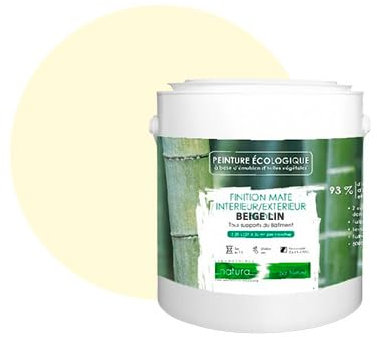 BOX DECO COULEURS Peinture naturelle écologique intérieur extérieur aspect mat Natura - 2.5L, Beige Lin