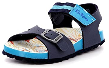 Kickers - KICKERS Garçon Sostreet Sandale - B09DQBN2GD - Marine Bleu Surf, 38