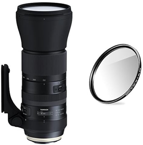TAMRON A022E SP 150-600mm F/5-6.3 Di VC USD G2 Canon schwarz & Walimex pro UV-Filter Slim Super DMC 95mm Slim nur 2,5 mm,16x Super DMC Vergütung, für Objektivschutz und brilliante Farben, mit Box