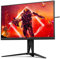 AOC AGON AG325QZN - Monitor da gaming QHD da 32 pollici, MPRT da 0,5 ms, 240 Hz, FreeSync Premium, HDR 400 (2560x1440, HDMI, DisplayPort, Hub USB) nero/rosso