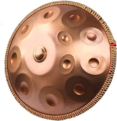 MFYDPP 432 Hz Handpan Stahltrommel -Percussion -Instrument Mit Weicher Handpfanne, Handpan Hämmer, Handpan -ständer, Staubfreies Tuch, Für Schallheilung, Persönliche Meditation, Yoga(Size:12 Tones)