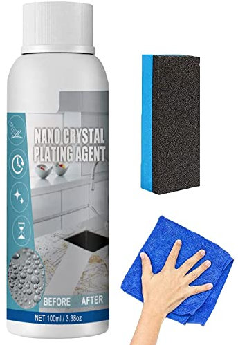 Nano Crystal Plating Agent, Marble Nano Crystal-Plating Agent,Stone Nanocrystal Coating Granite Cleaner Stone,Kitchen Waterproof Protective Film Scratch Grease Spray (1 Pcs)