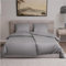 Dreamzie - Bettwäsche 135x200 cm 4teilig mit Kissenbezügen 80x80 cm Anthrazit - Bettbezug 135x200 Einzelbett aus 100% Mikrofaser - Zertifiziert ohne Chemikalien (Oeko TEX)
