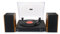 Halterrego Platine Vinyle Chicago, AV 2 Enceintes externes RMS 10w * 2, 3 Vitesses, Bluetooth in, RCA Out, USB, Adaptateur Inclus, Noir