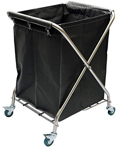 TEmkin Bewegliche Wagen, Lagerregal, Servierwagen, Werkzeugwagen, zusammenklappbarer Wäschesortierwagen mit Universal-Bremsrad, Hotel-Sammelwagen, Zimmerservice-Rollwagen, gelbe abnehmbare Abdeckung