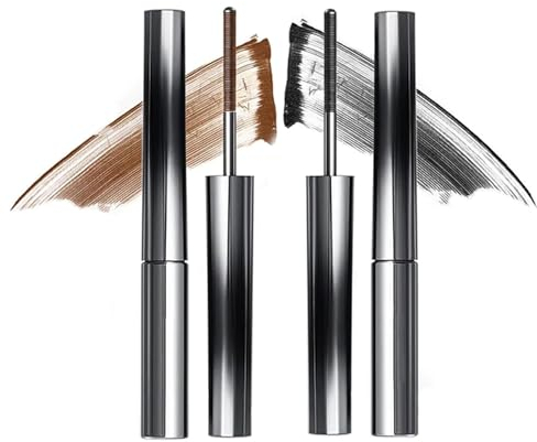 ETHORY Mascara, 3D Curling Eyelash Iron Mascara, Eisenbrste, Schwarz+Braun, Curling, Langanhaltend