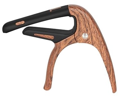 SGPRO Capos for Acoustic Guitars, Electric Guitars and Ukulele, Superior Zinc Alloy and Silicone Made (Minimalist Woodgrain)