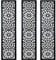 Deenz Set of 3 Indoor/Outdoor Metal Wall Screens Living Room, Bathroom, Kitchen, Bedroom & Outdoor Fence Black Metal Three Panel Bamboo Hanging Decoration Contemporary Wall Art