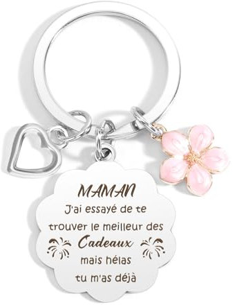 Xioabre Porte Clef Cadeau Fête Des Mères - Idée pour Maman Saint Valentin, Noel