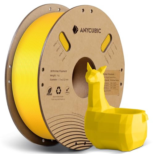 ANYCUBIC Hohe Geschwindigkeit PLA Filament 1.75mm, Bis zu 600 mm/s High Speed 3D Drucker Filament, Intelligente Identifikation, HS PLA Lebendiges Gelb