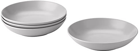 FÄRGKLAR Piatto fondo, 23 cm, grigio chiaro opaco