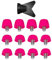 Perfeclan 12x Zubehör für Laufschuhe, Rugby-Stollen, stabile, rutschfeste M5-Fußballschuh-Stollen, Fußball-Stollen für Wettkampf-Sportschuhe, Pink Rot