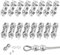 patinadrift M3 Drahtseilklemme, 16 Stück Seilklemme 3 mm Duplex Klemme 304 Edelstahl Drahtseilklemme 3 mm Seilklemme für Wäscheleine Drahtseil Stahlseil Markise Fixiert