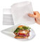 Clearly 500 Greaseproof Paper Bags 6x6inch For Food, Eco-Friendly White Pick n Mix Bags, Ideal for Fried Snacks, Cookies, Toasters, Pastries, For Groceries, Takeaway, Cafe Or Bakery Bags