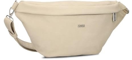 Zwei Damen Hip Bag Mademoiselle.M MH80 Bauchtasche 40 cm 3 Liter, Crossbody Bag wasserabweisend, 3-in-1 Bequeme Brusttasche, Gürteltasche & Hüfttasche (Nubuk-Linen)